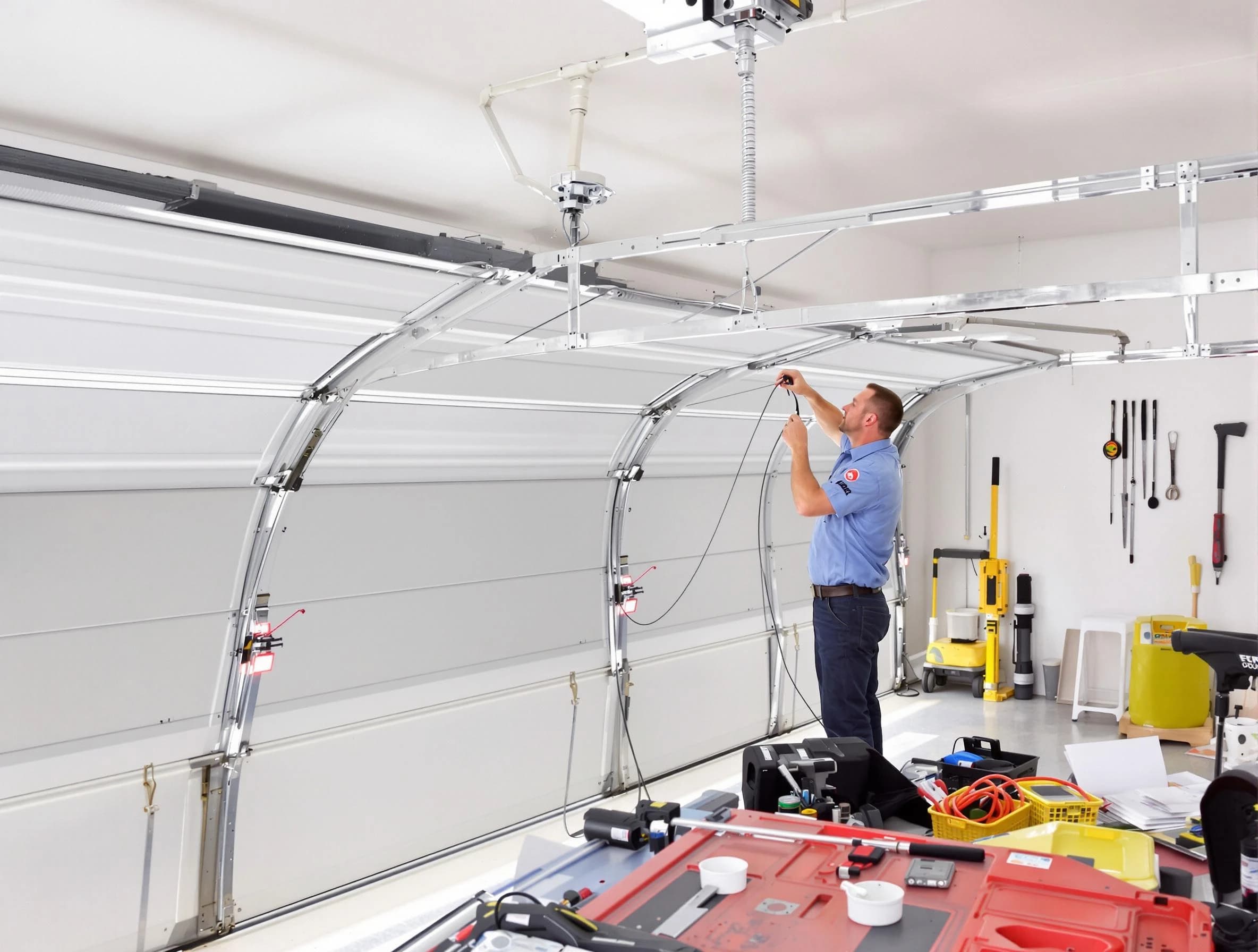 Garage door cable repair service by Johnston Garage Door Repair in Johnston