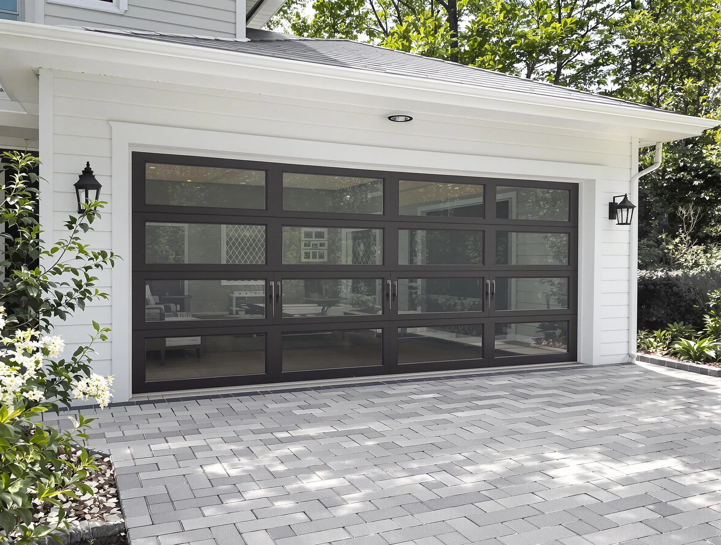 Johnston Garage Door Repair design specialist presenting custom garage door options to Johnston homeowner