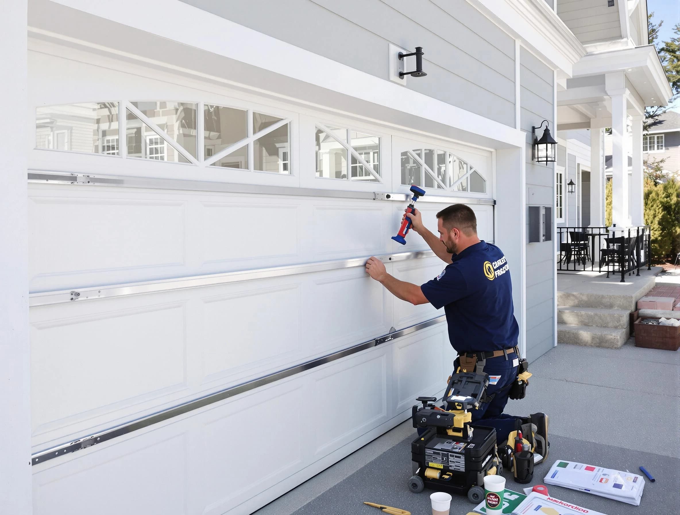 Professional garage door installation by Johnston Garage Door Repair in Johnston