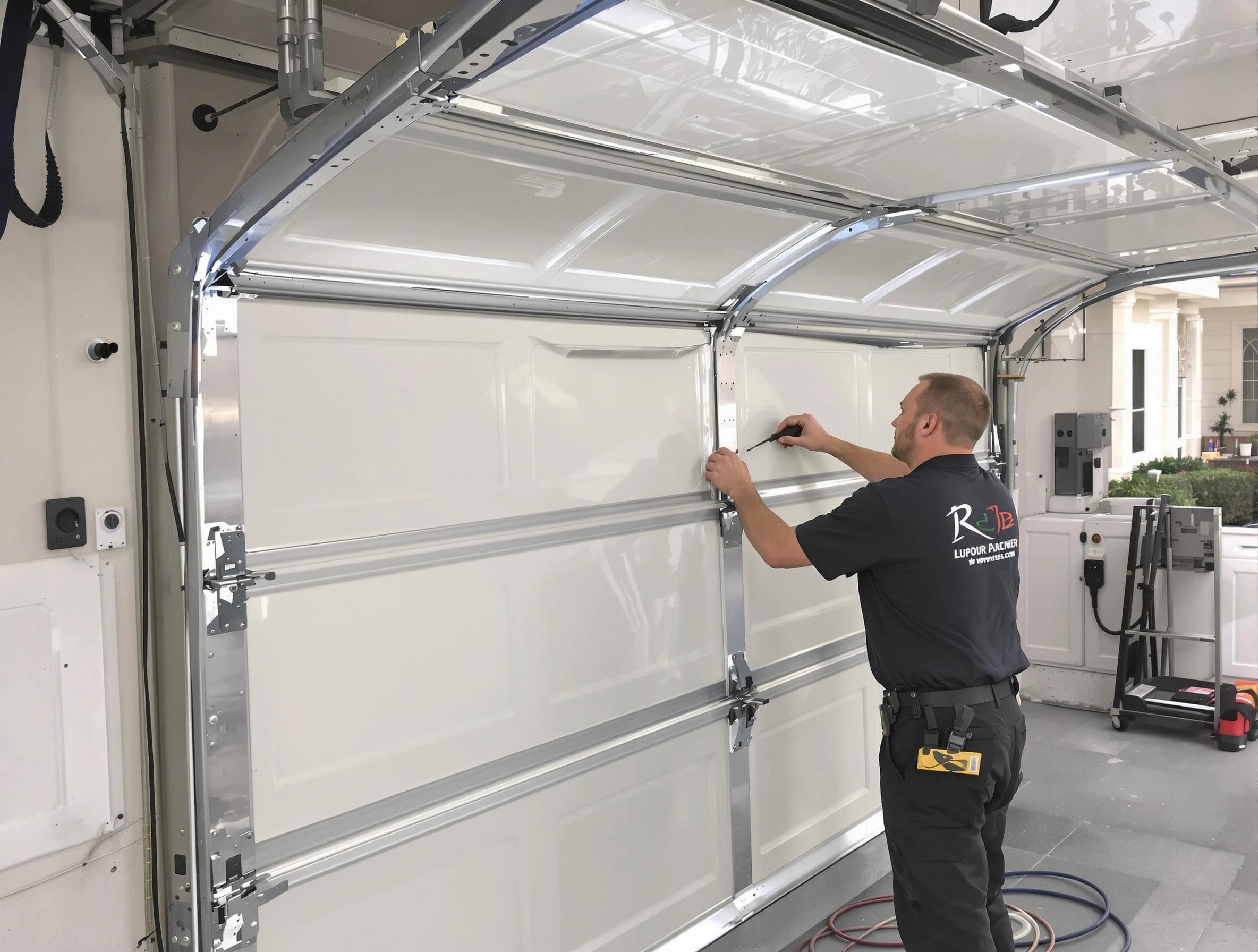Johnston Garage Door Repair professional performing panel repair in Johnston