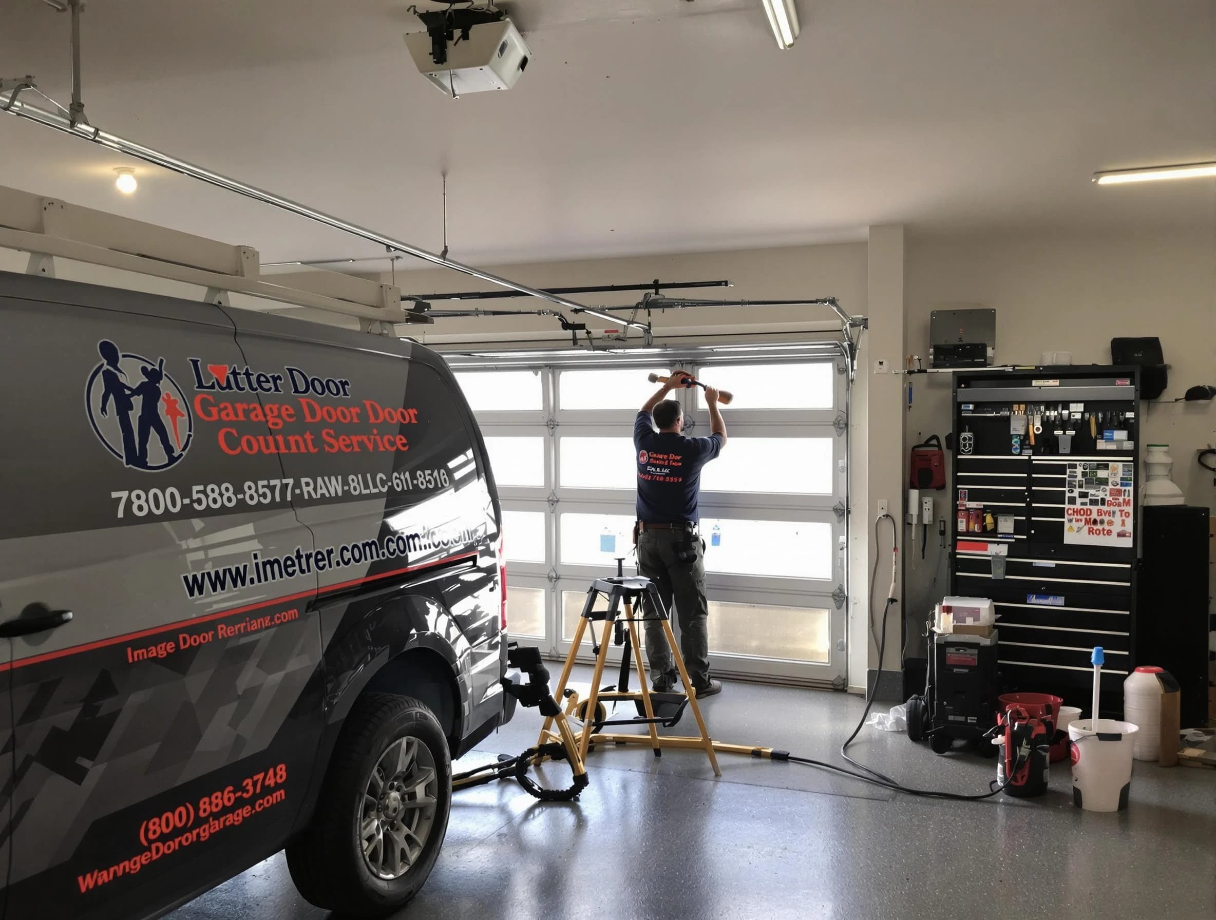 Johnston Garage Door Repair rapid response team performing same-day repair in Johnston
