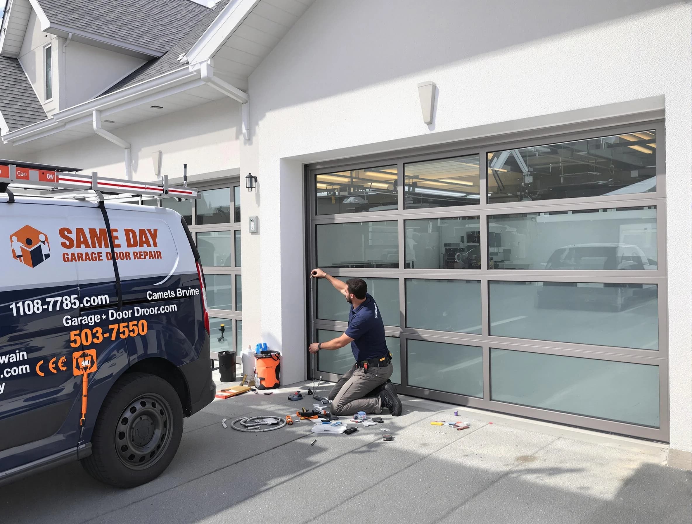 Same-day garage door repair service by Johnston Garage Door Repair in Johnston