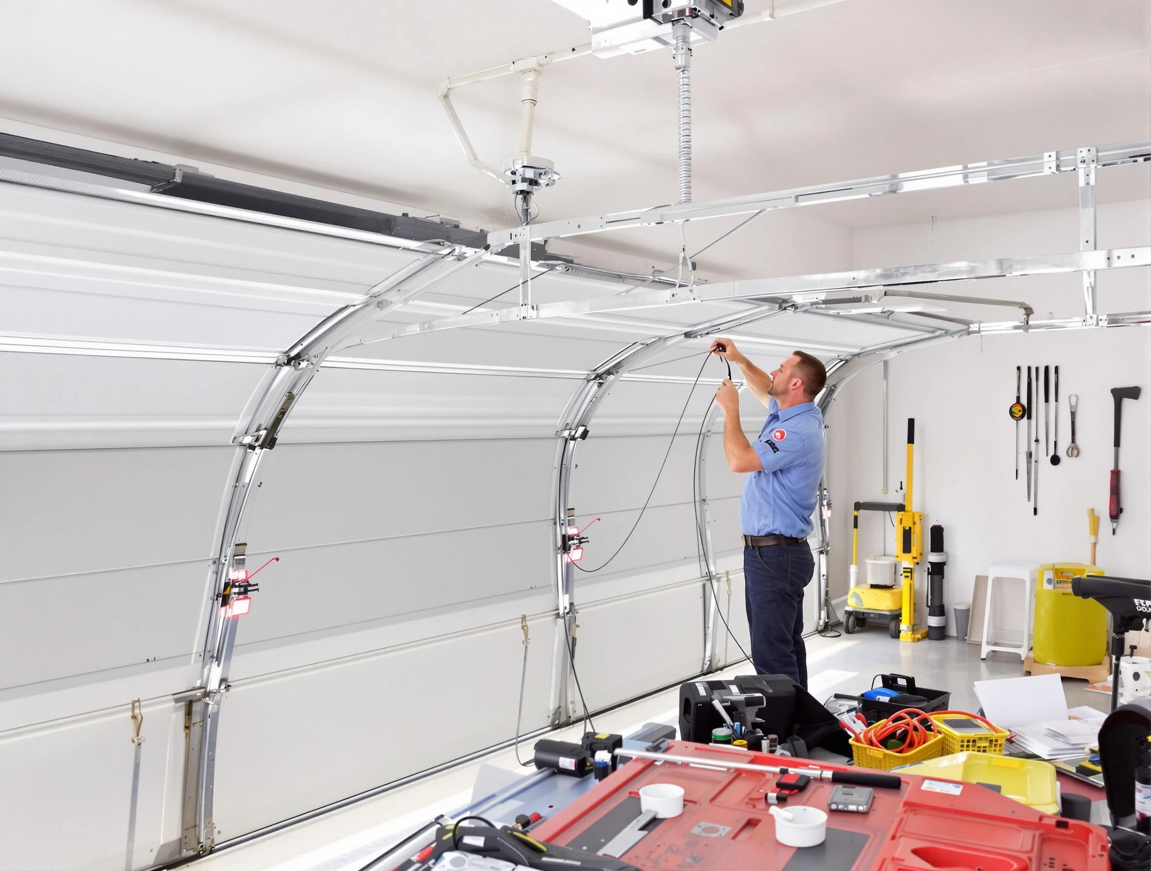 Garage door cable repair service by Johnston Garage Door Repair in Johnston