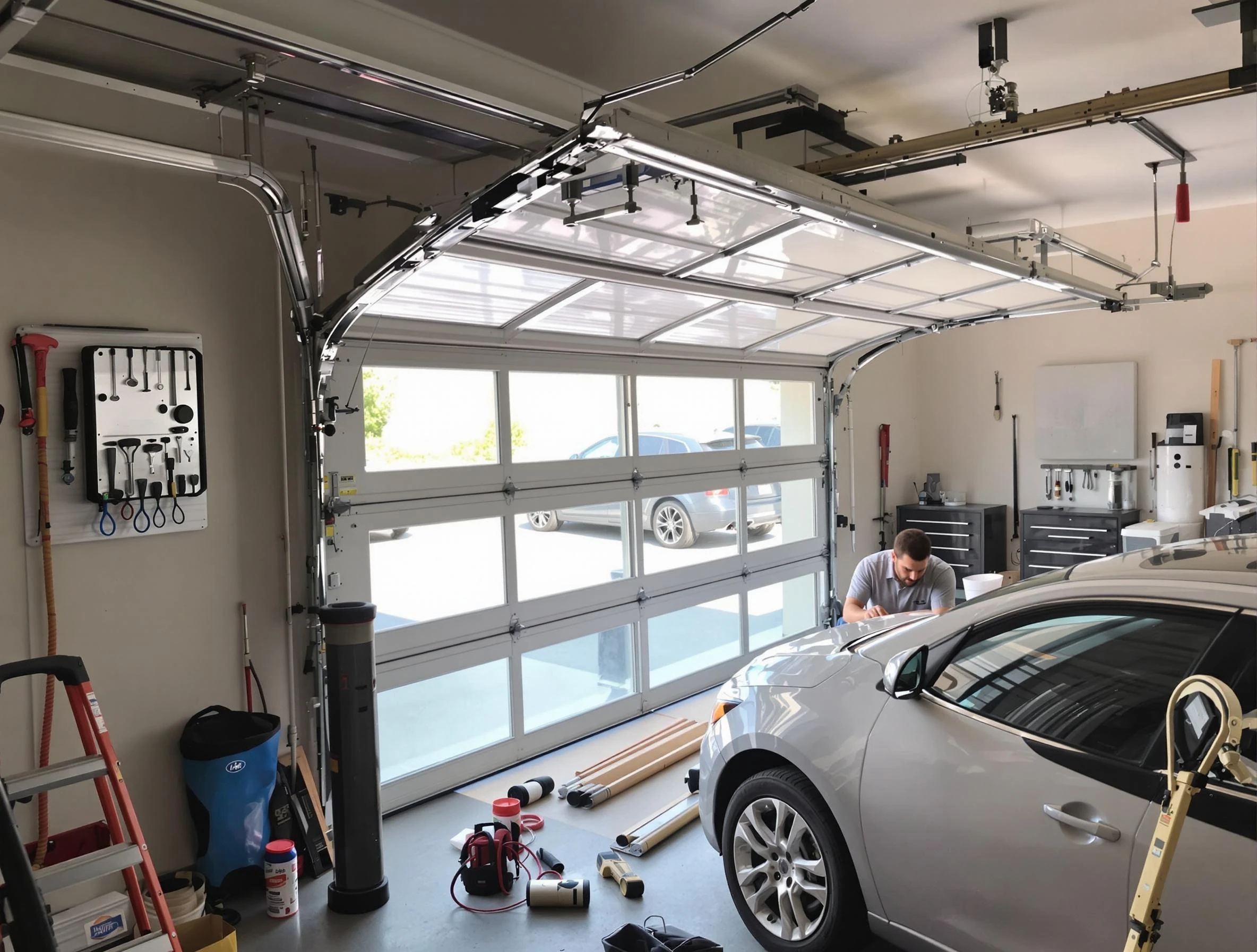 Garage door noise reduction service by Johnston Garage Door Repair in Johnston