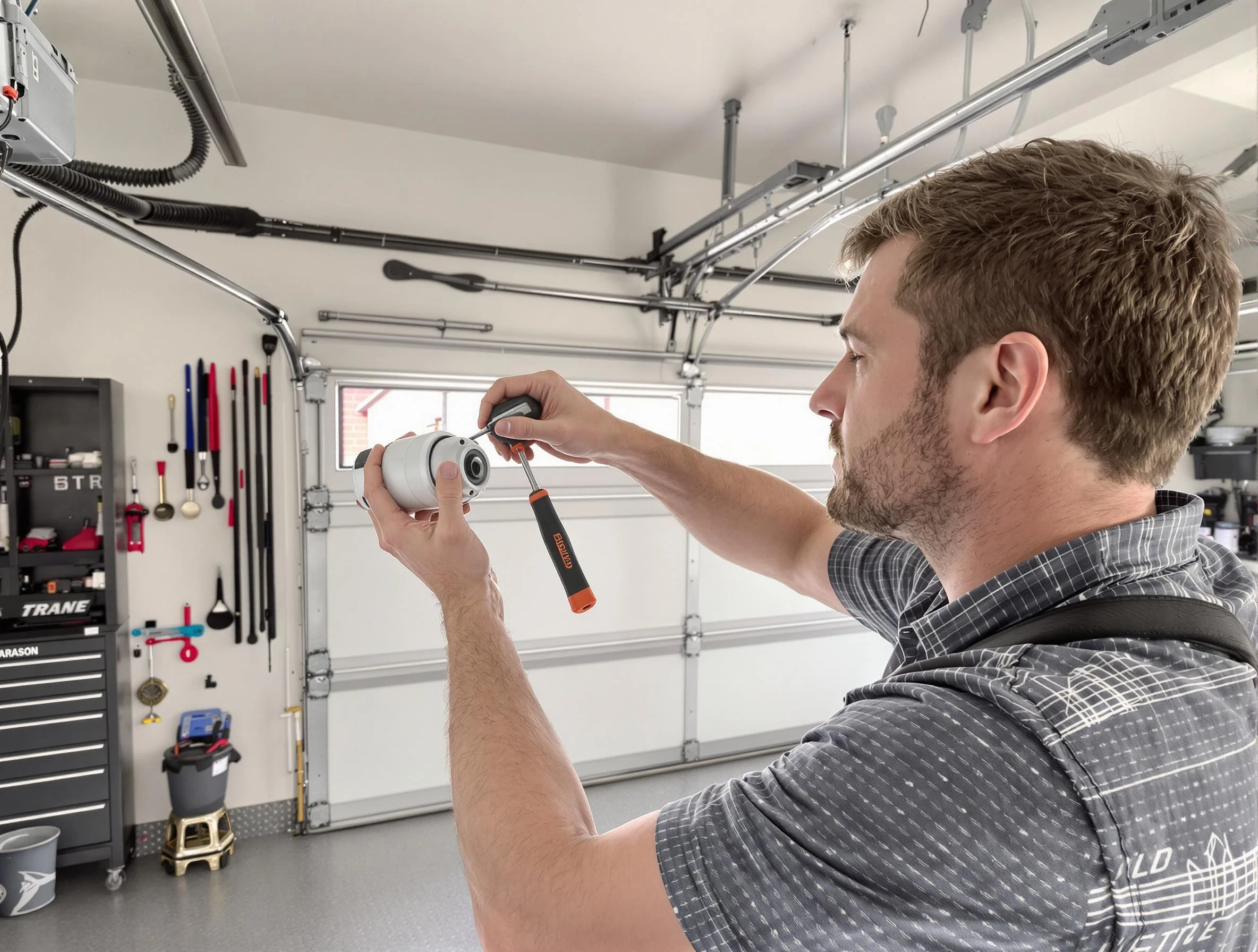 Garage door opener repair service by Johnston Garage Door Repair in Johnston