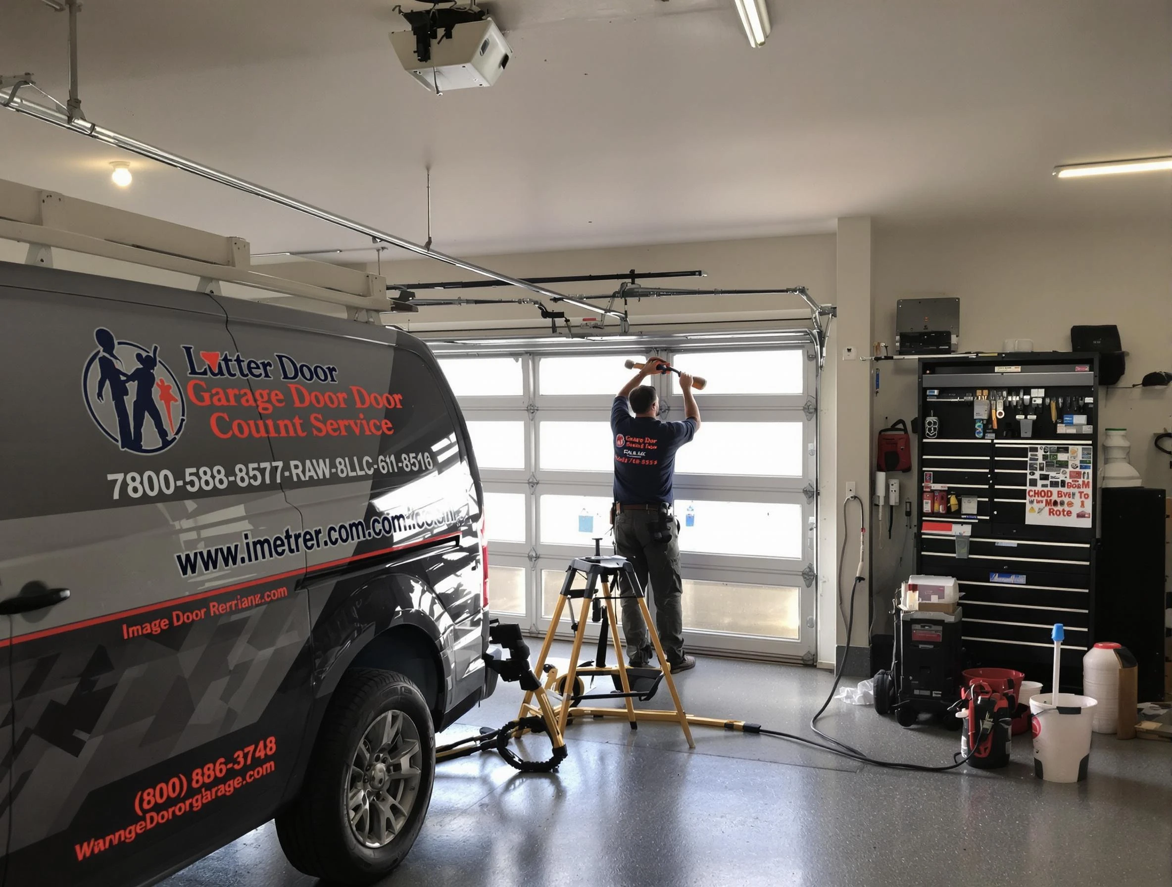 Johnston Garage Door Repair rapid response team performing same-day repair in Johnston
