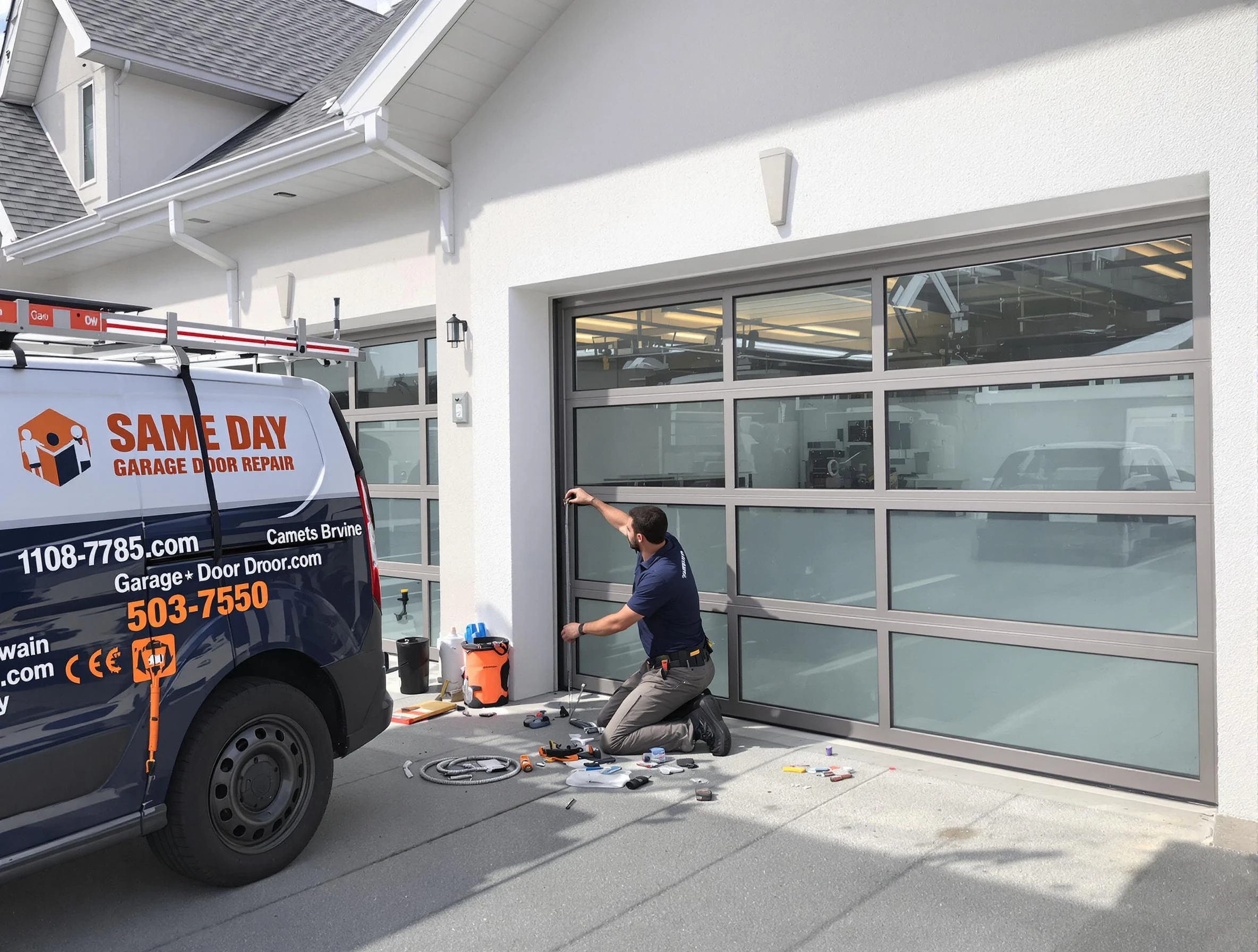 Same-day garage door repair service by Johnston Garage Door Repair in Johnston